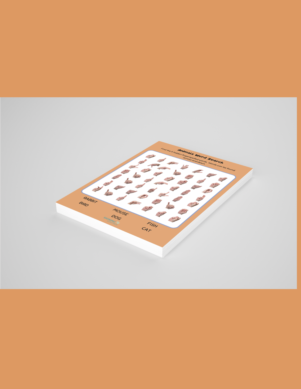 ASL Animals Word Search