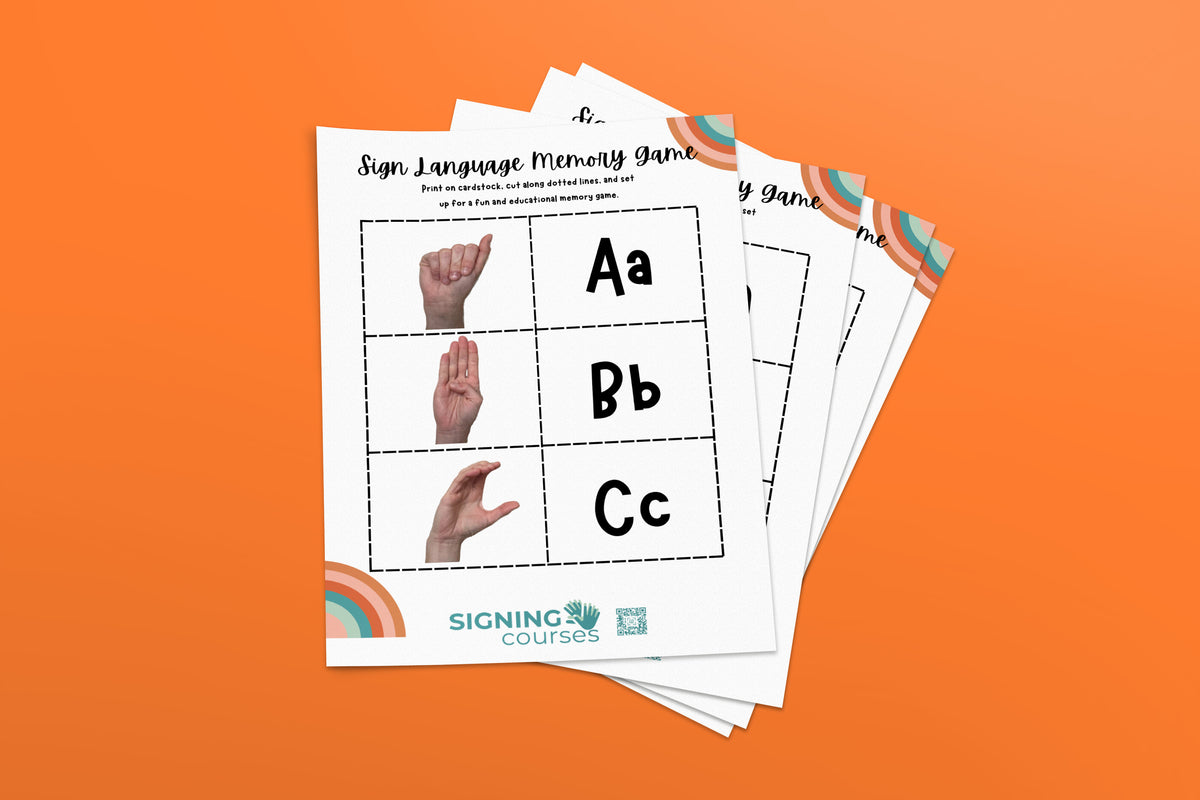 Abc Hand Shape Digital Download ASL Alphabet Matching Game: Handshape Recognition ...
