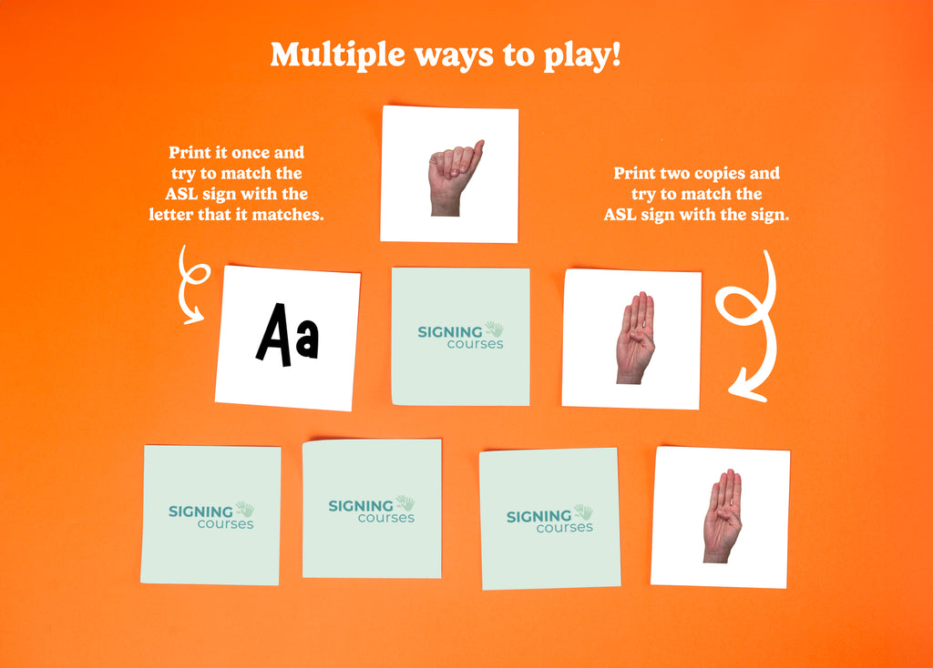 ASL Alphabet Matching Game: Handshape Recognition