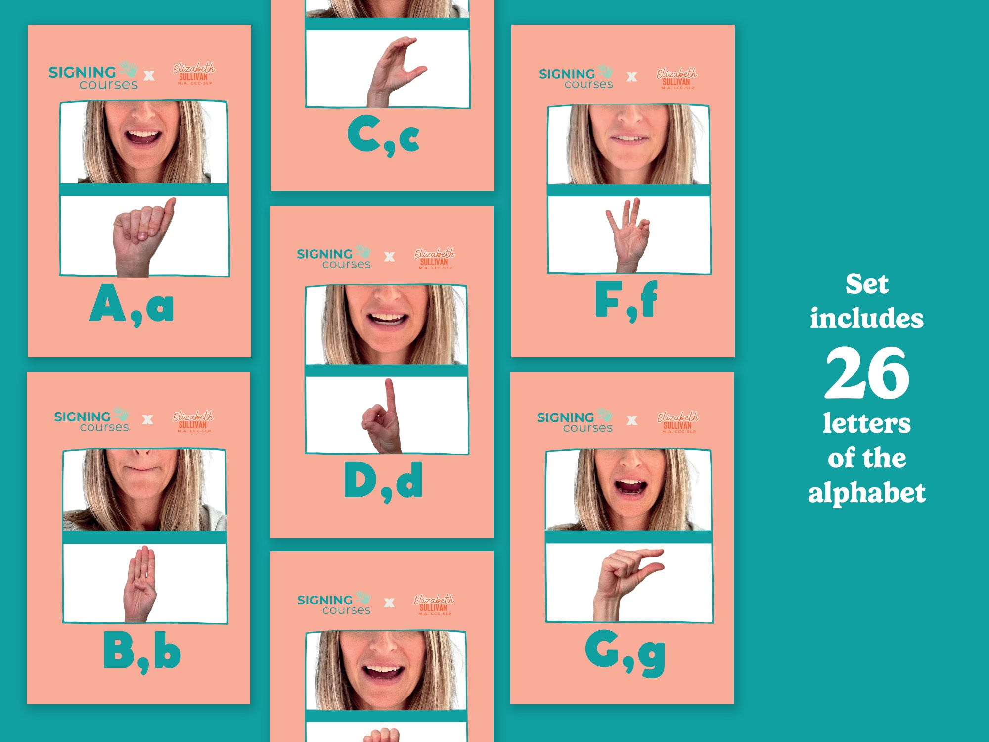 ASL Speech & Language Alphabet Cards