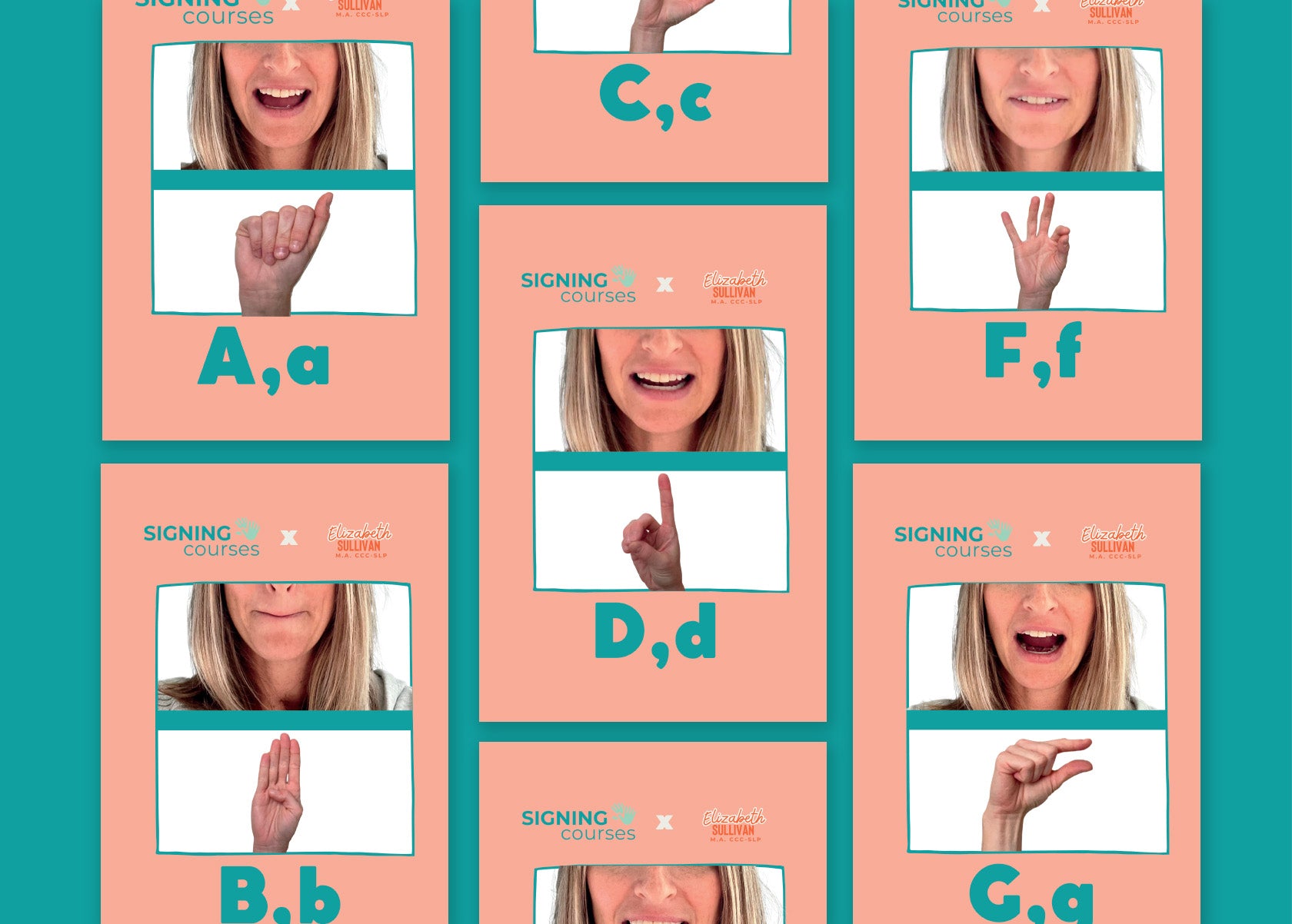 ASL Speech & Language Alphabet Cards