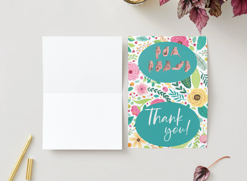 Digital Download Thank You Card with ASL